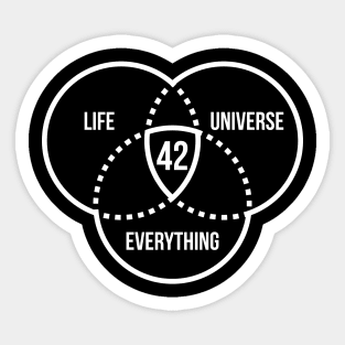 42 Answer To Life Universe Everything Sticker